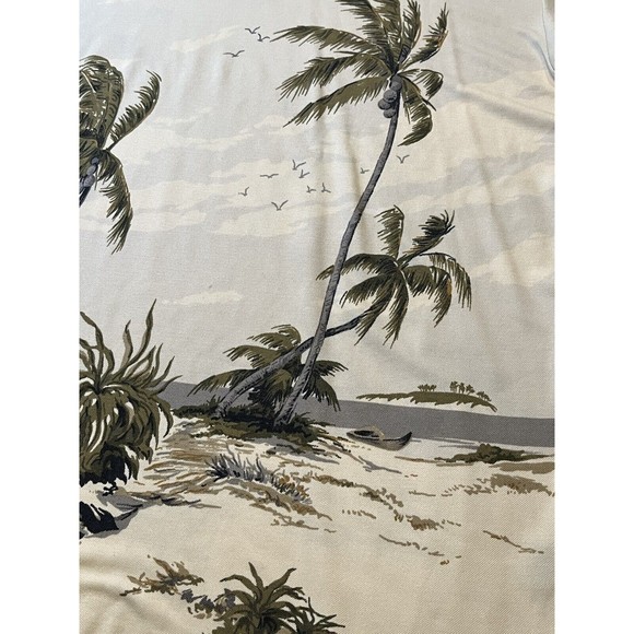 Nautica Shirt Mens XL Hawaiian Silk Short Sleeve Button Up Beach Front‎ and Back - Picture 3 of 7